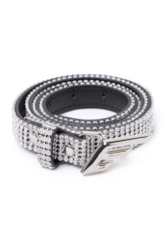 Cinto Fino Crystal e Asa  Prata