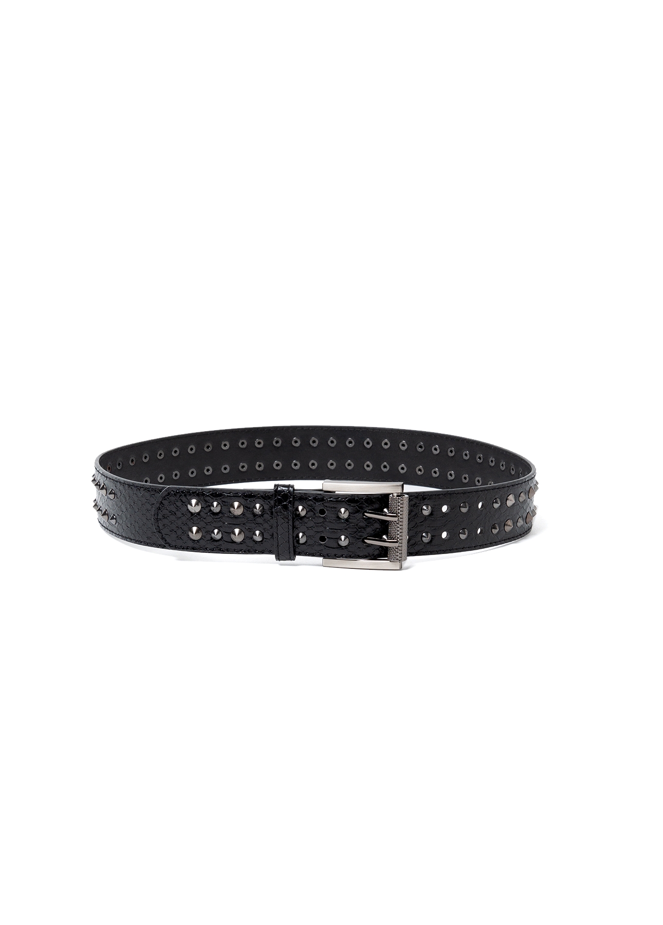 Cinto Fino Spikes Mia Ellus Preto