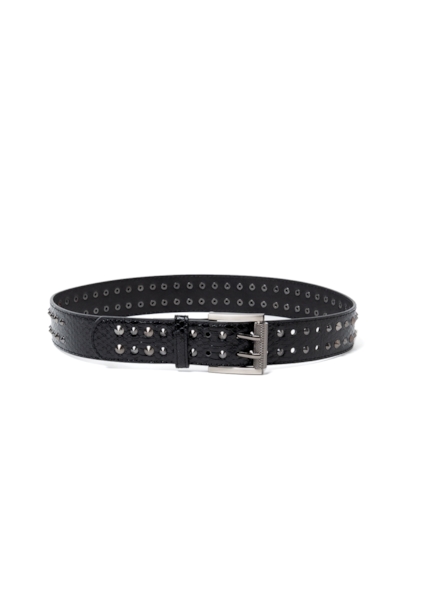 Cinto Fino Spikes Mia Ellus Preto