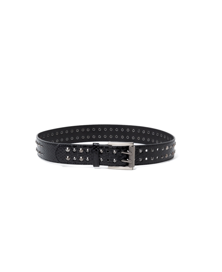 Cinto Fino Spikes Mia Ellus Preto