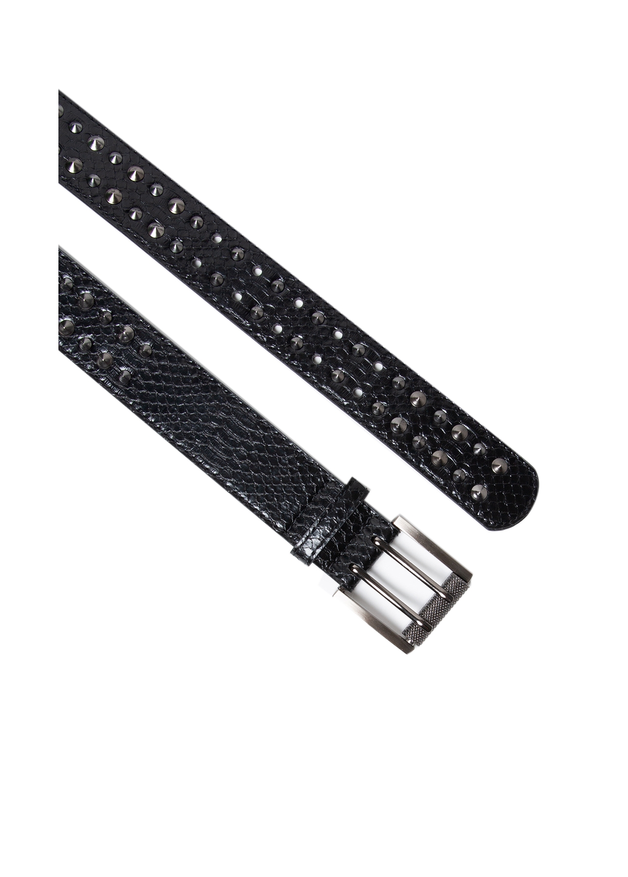 Cinto Fino Spikes Mia Ellus Preto