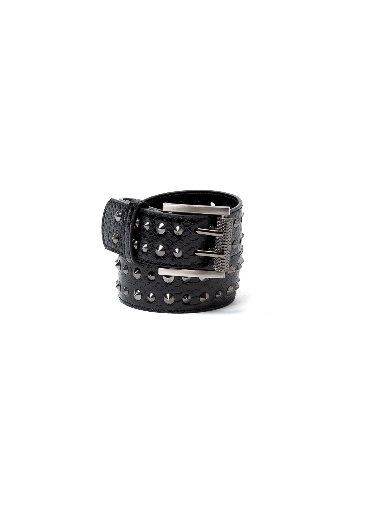 Cinto Fino Spikes Mia Ellus Preto