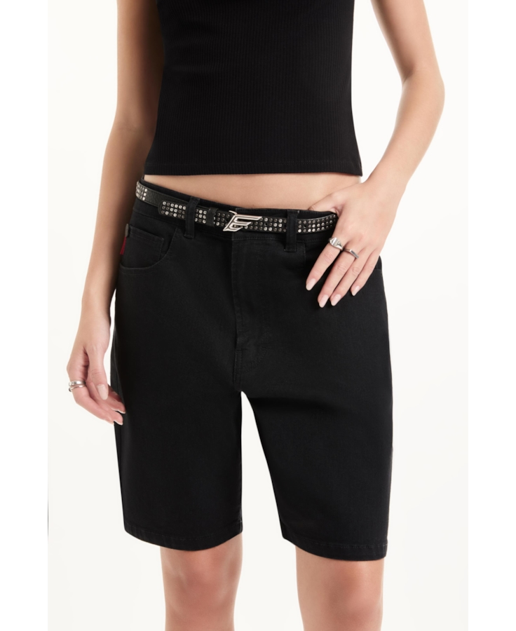 Cinto Fino Studs Ellus Preto