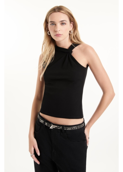 Cinto Fino Studs Ellus Preto