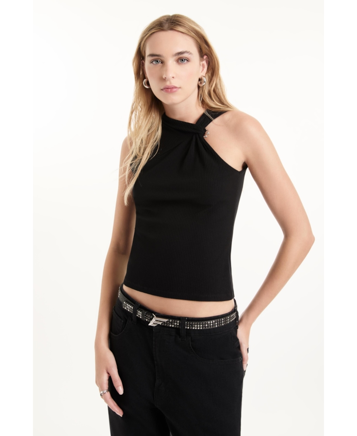 Cinto Fino Studs Ellus Preto