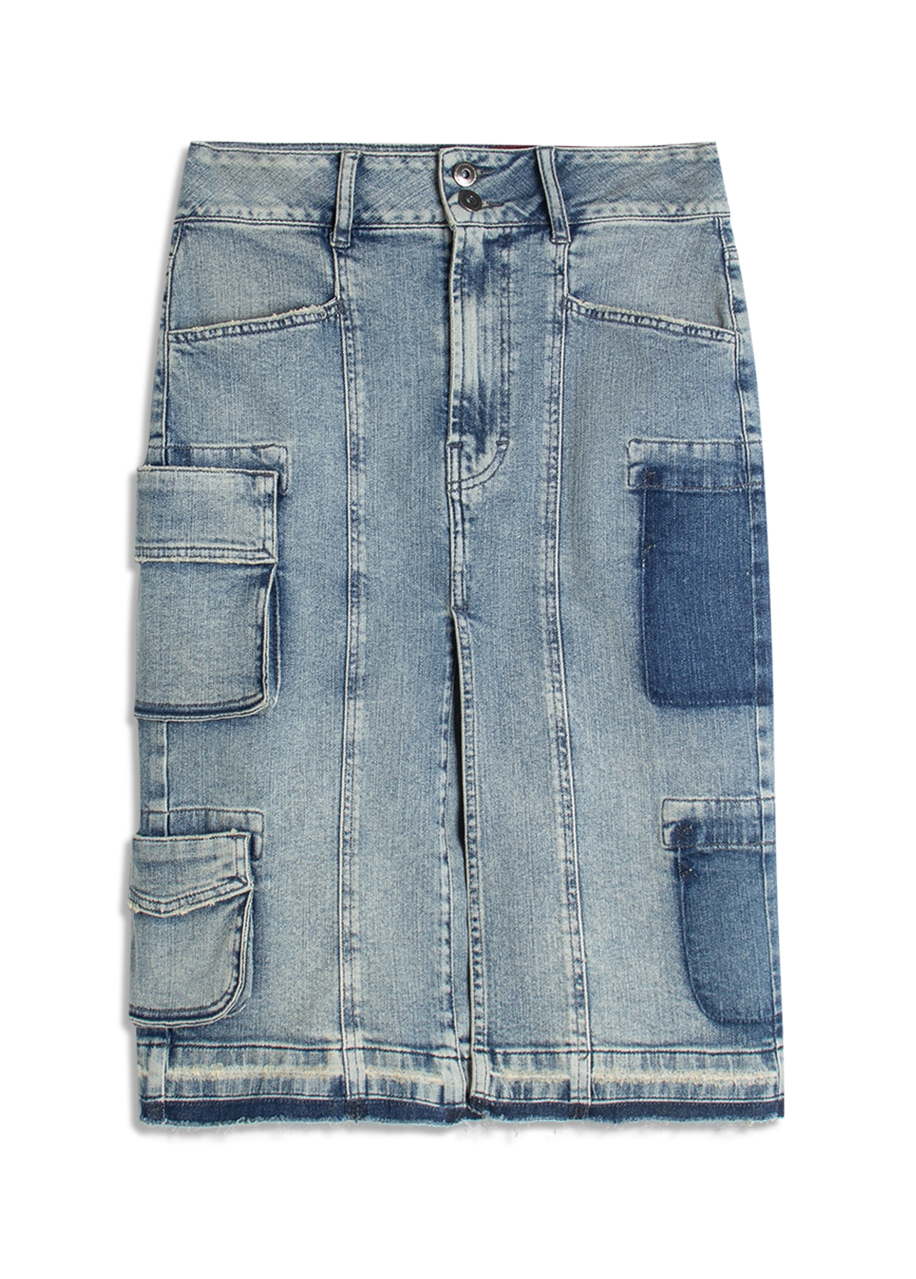 Classic Denim Elastic Ii Midi Cargo Lav.Claro C/ Used
