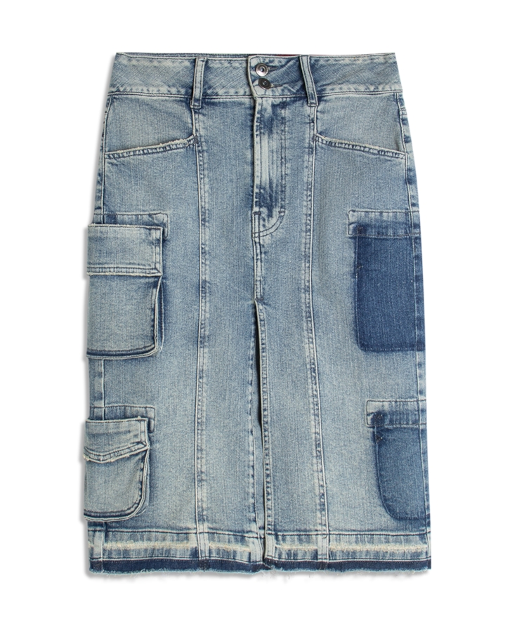 Classic Denim Elastic Ii Midi Cargo Lav.Claro C/ Used