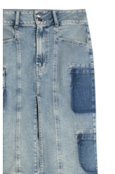 Classic Denim Elastic Ii Midi Cargo Lav.Claro C/ Used