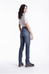 Classic Denim Elastic Ii Slim Barra de Lav.Escuro C/Used+puidos