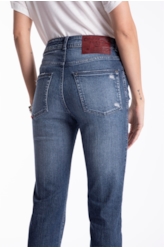 Classic Denim Elastic Ii Slim Barra de Lav.Escuro C/Used+puidos
