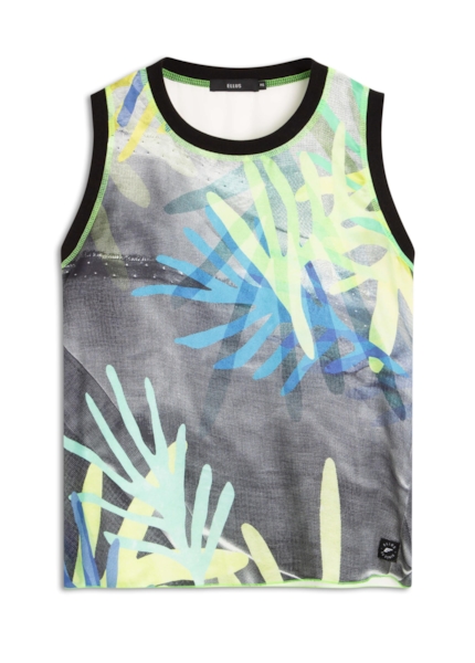 Co Seda Coral Retilinea Sleeveless Estampado