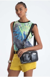 Co Seda Coral Retilinea Sleeveless Estampado
