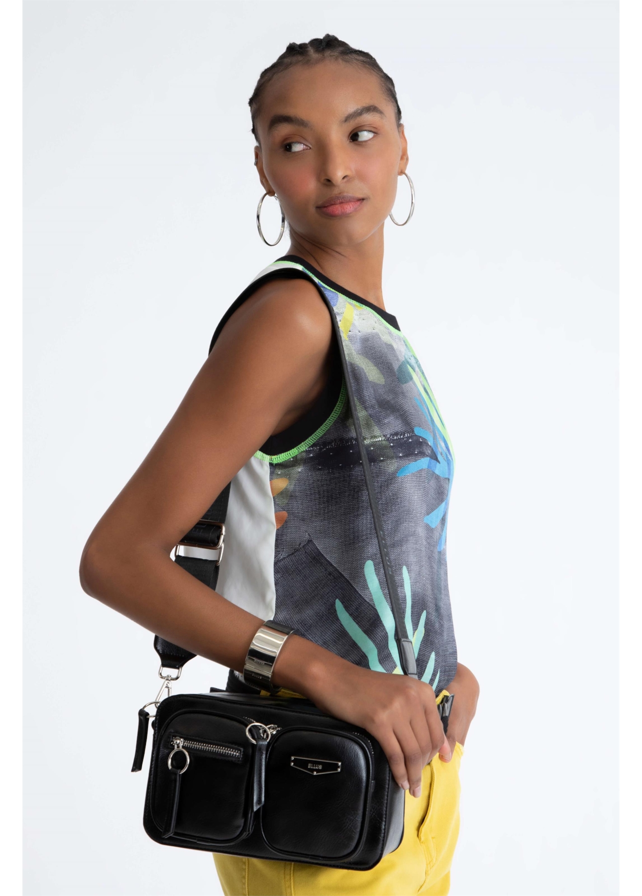 Co Seda Coral Retilinea Sleeveless Estampado