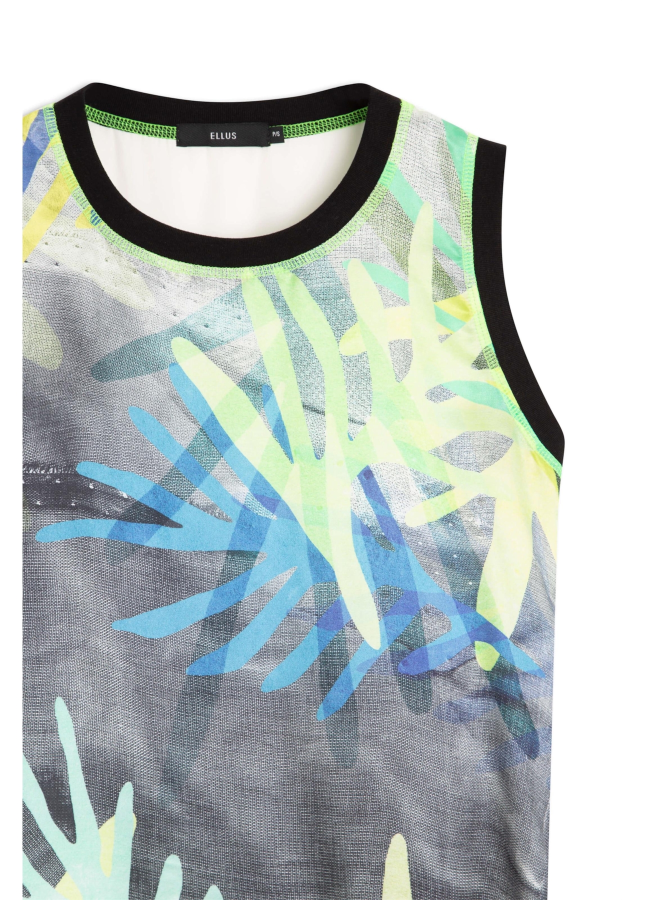 Co Seda Coral Retilinea Sleeveless Estampado