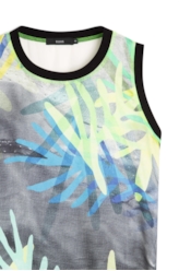 Co Seda Coral Retilinea Sleeveless Estampado