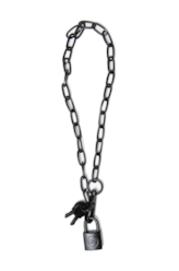 Colar Chocker Cadeado Ellus Preto