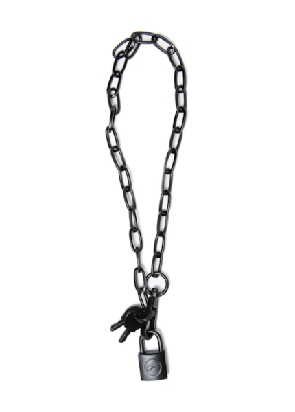 Colar Chocker Cadeado Ellus Preto