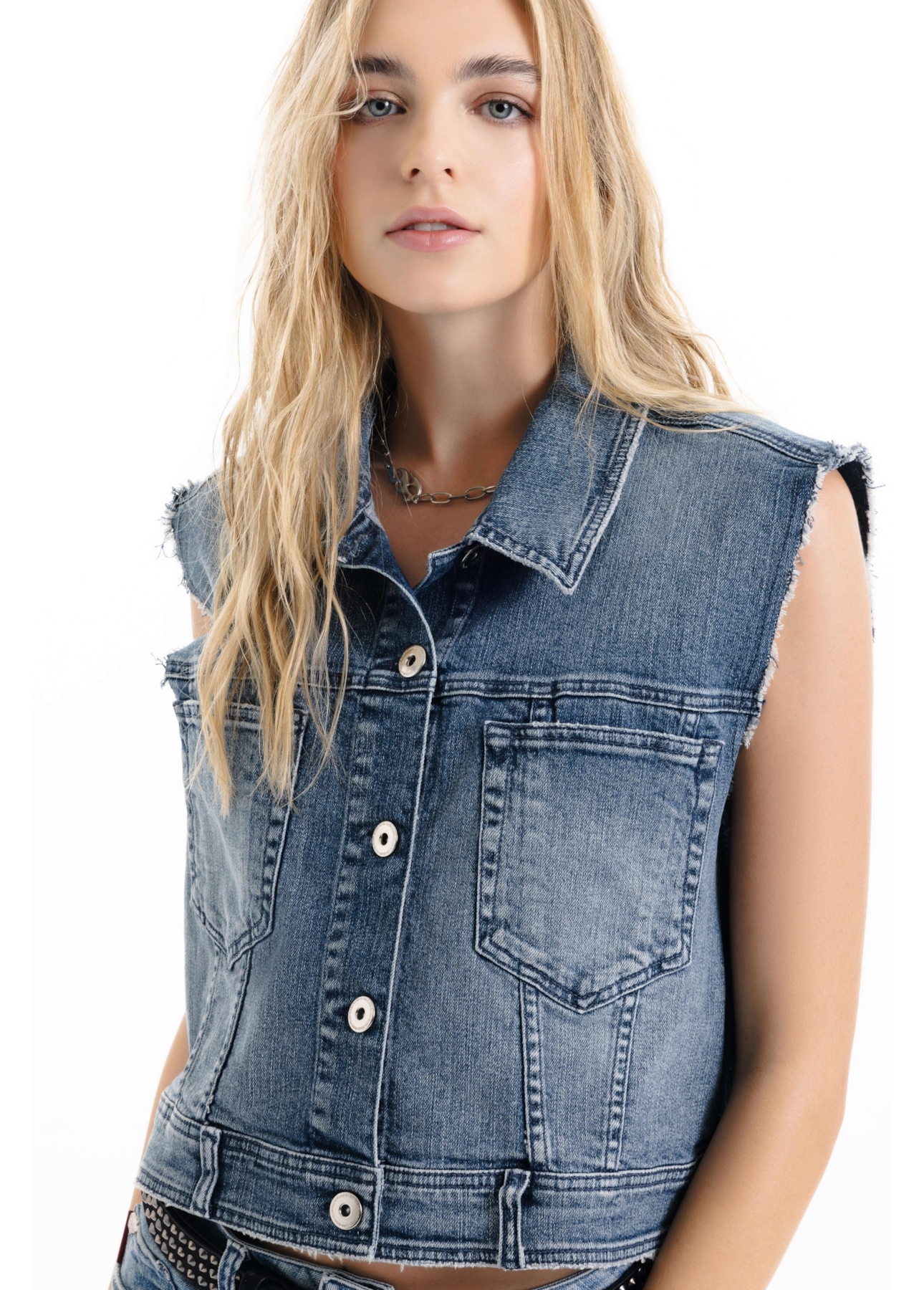 Colete Classic Denim Elastic Hearts 2096-Lav.Medio C/ Used