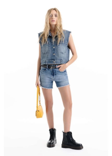 Colete Classic Denim Elastic Hearts 2096-Lav.Medio C/ Used