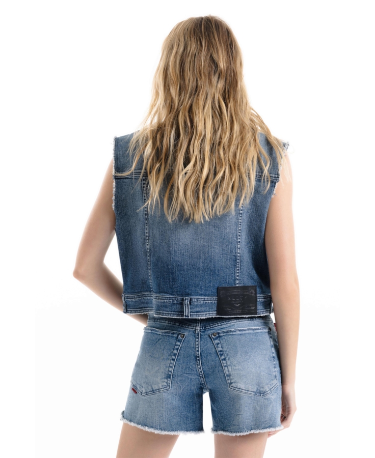 Colete Classic Denim Elastic Hearts 2096-Lav.Medio C/ Used