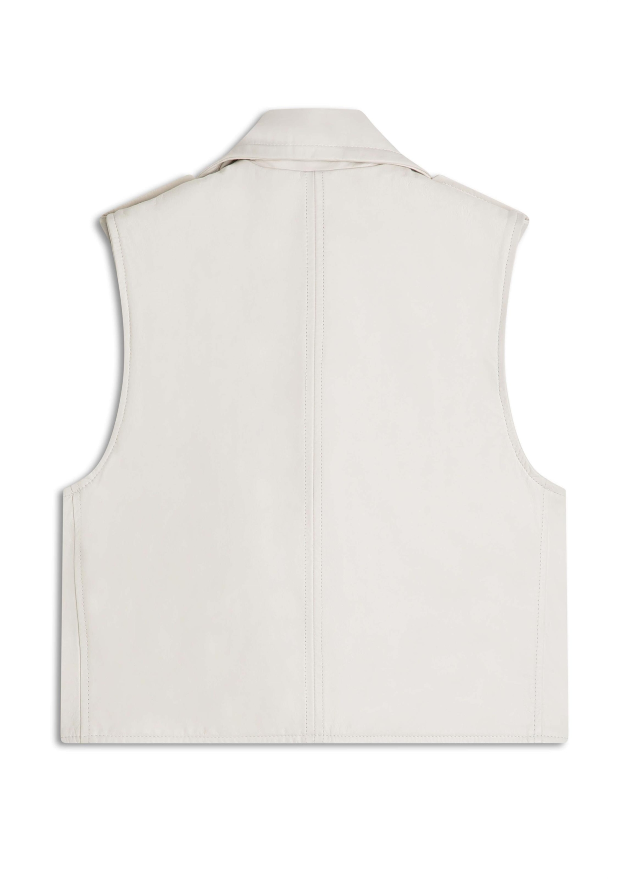 Colete Couro Natural Vest Off White
