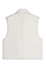 Colete Couro Natural Vest Off White