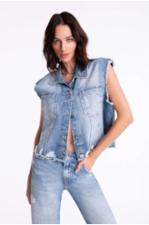 Colete Desert Denim 1800-Lav.Claro C/ Rede+pu