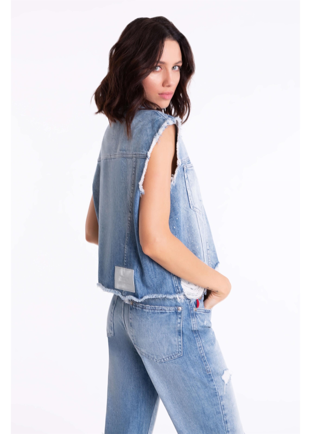 Colete Desert Denim 1800-Lav.Claro C/ Rede+pu