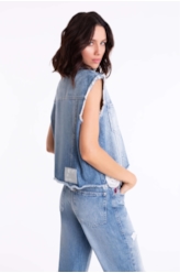 Colete Desert Denim 1800-Lav.Claro C/ Rede+pu