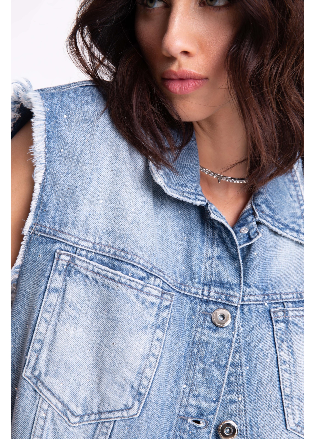 Colete Desert Denim 1800-Lav.Claro C/ Rede+pu