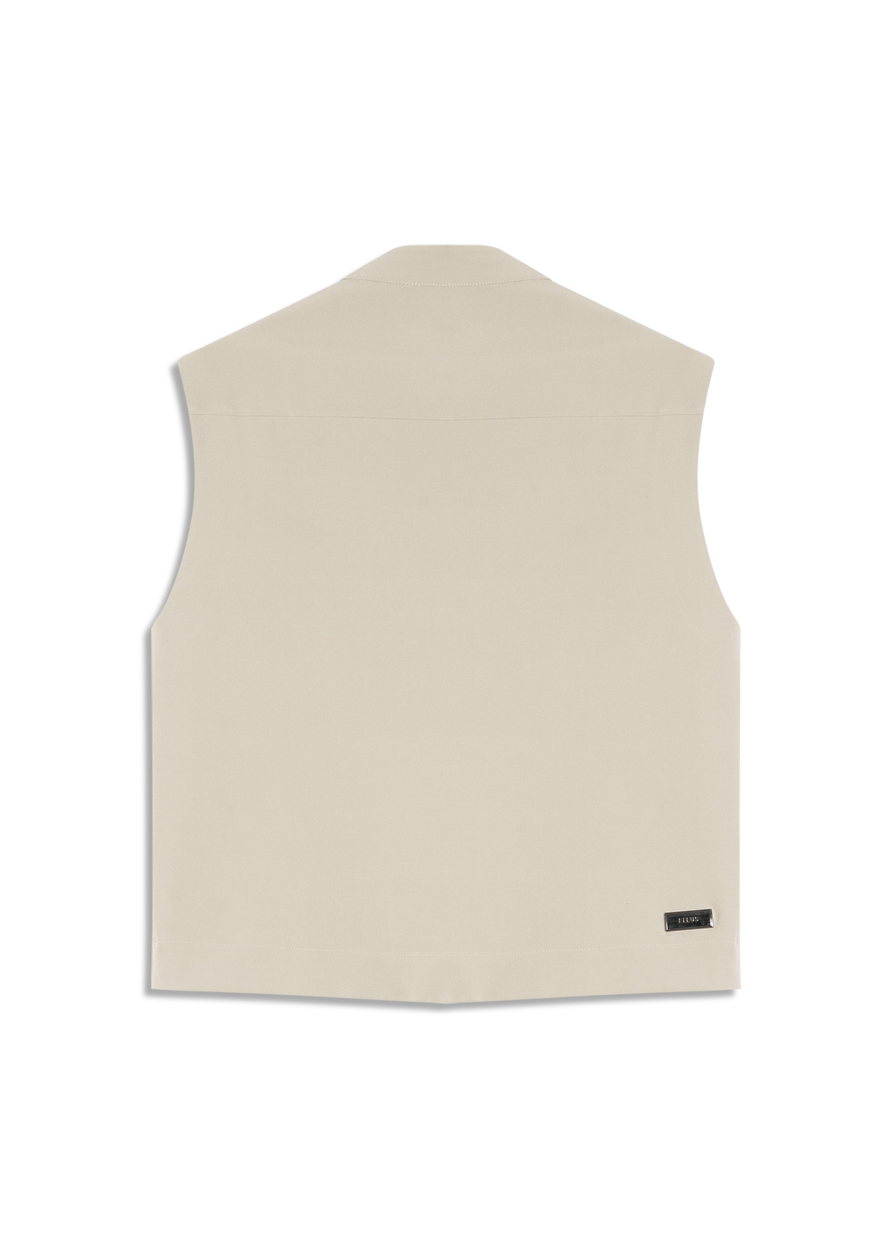 Colete Double Color Pockets And Snap Cinza Claro