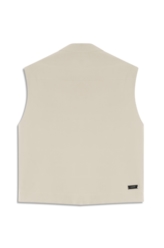 Colete Double Color Pockets And Snap Cinza Claro