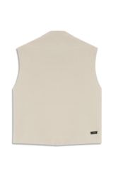 Colete Double Color Pockets And Snap Cinza Claro