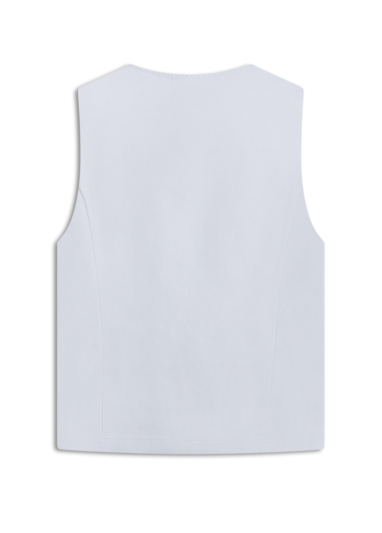 Colete Linen Blend Vest To Tie Silver