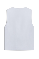 Colete Linen Blend Vest To Tie Silver