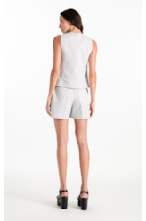 Colete Linen Blend Vest To Tie Silver