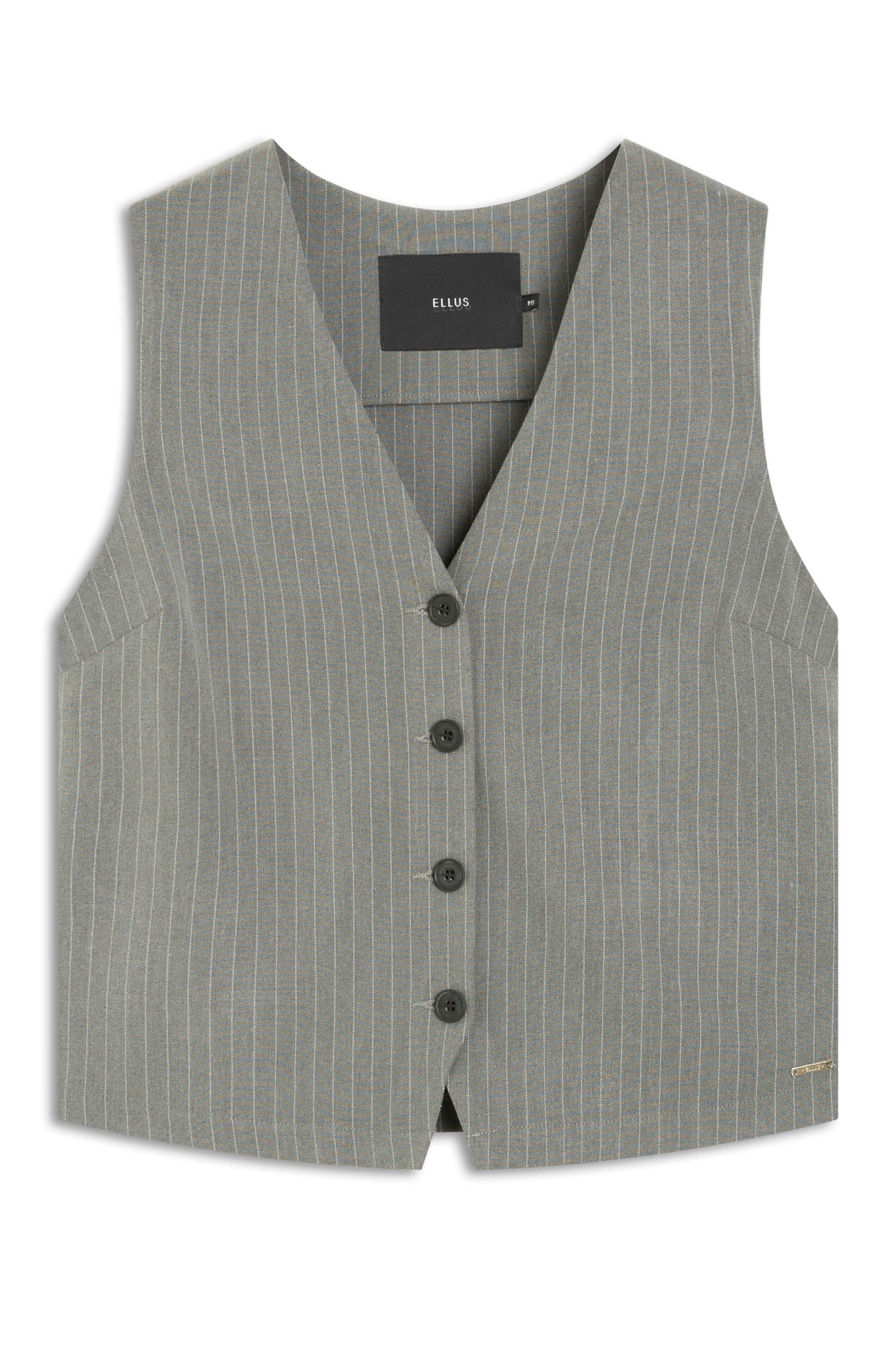 Colete Nordic Stripe Ellus Cinza Medio