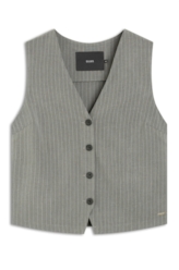 Colete Nordic Stripe Ellus Cinza Medio
