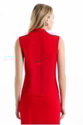 Colete Scuba crepe motorcycle Vermelho