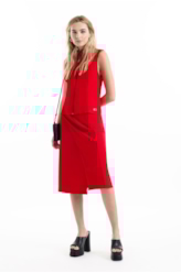 Colete Scuba crepe motorcycle Vermelho