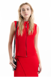 Colete Scuba crepe motorcycle Vermelho