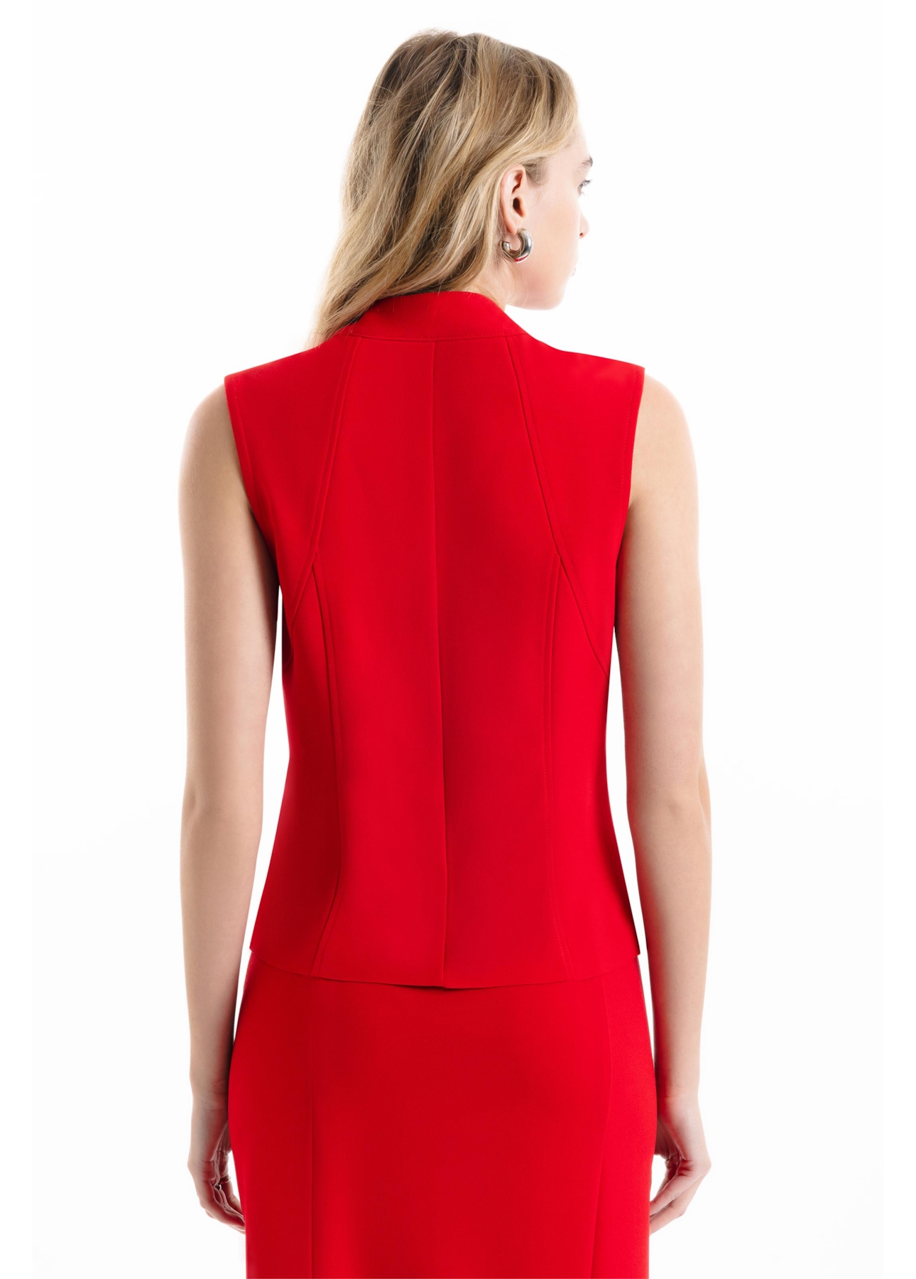 Colete Scuba crepe motorcycle Vermelho