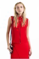 Colete Scuba crepe motorcycle Vermelho