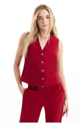 Colete Tailoring  Piped Vinho