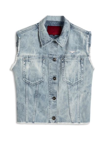Colete Vintage Denim 2065-Lav.Claro Com Foam