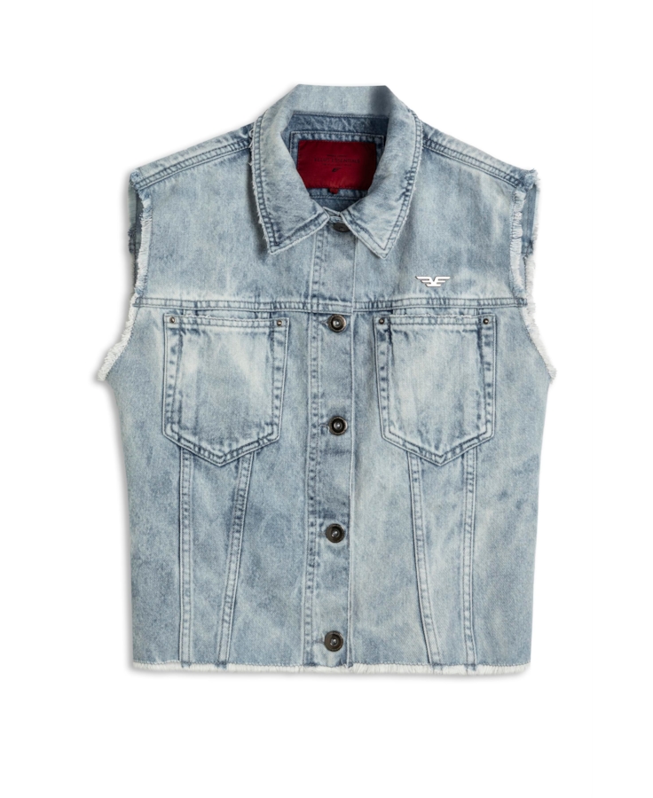 Colete Vintage Denim 2065-Lav.Claro Com Foam