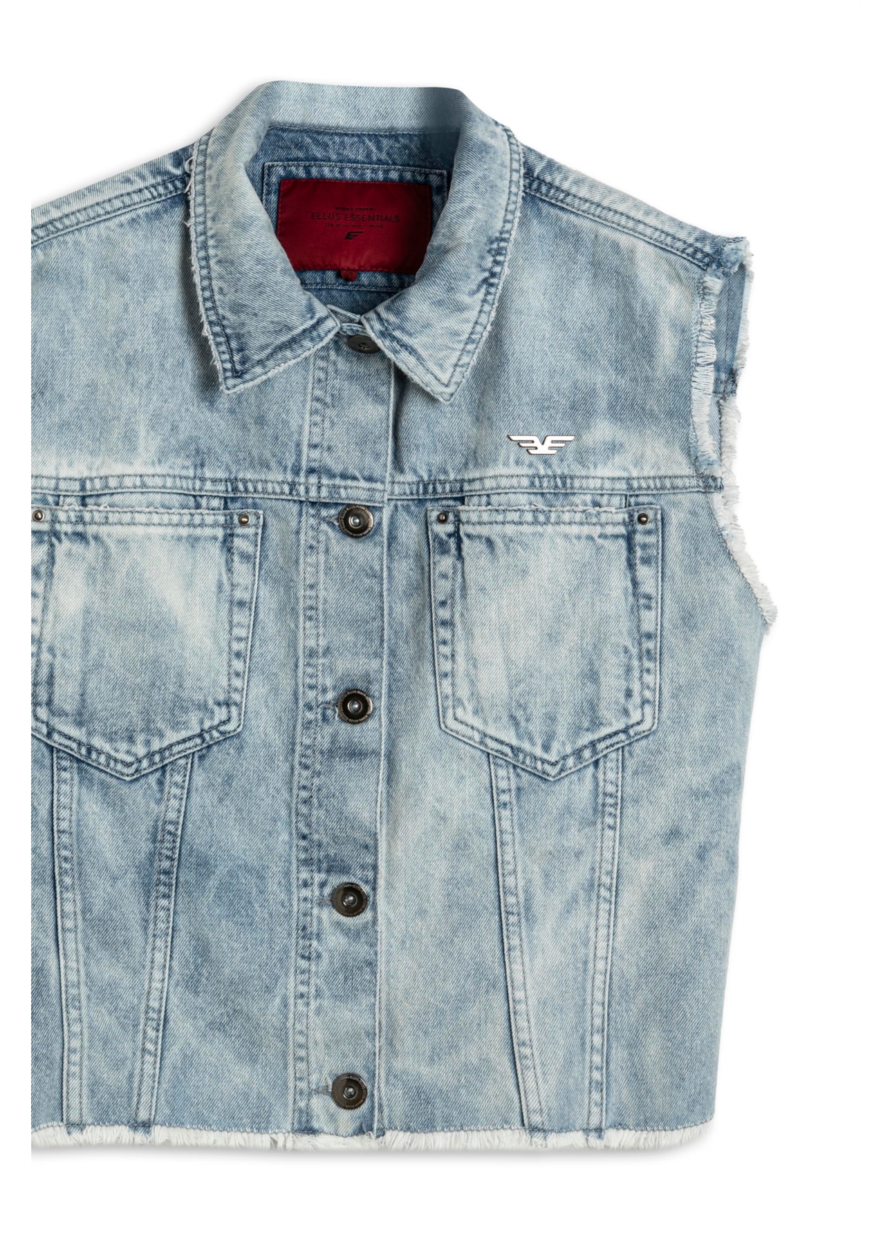 Colete Vintage Denim 2065-Lav.Claro Com Foam
