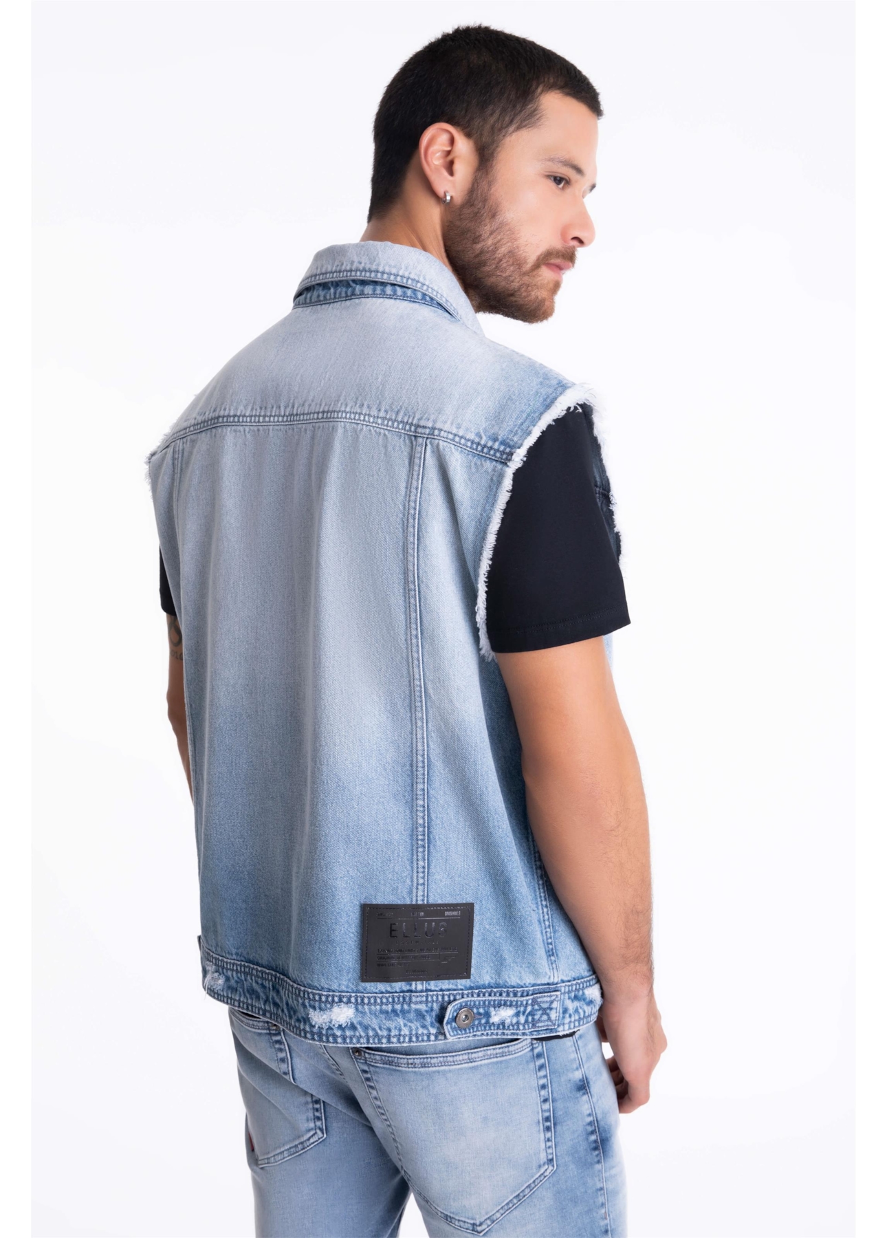 Colete Vintage Denim Ellus Lav. Claro