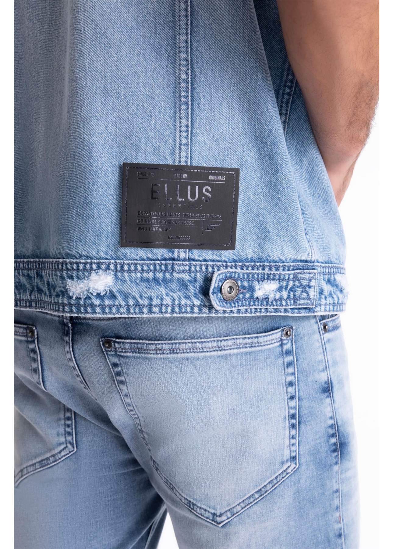 Colete Vintage Denim Ellus Lav. Claro