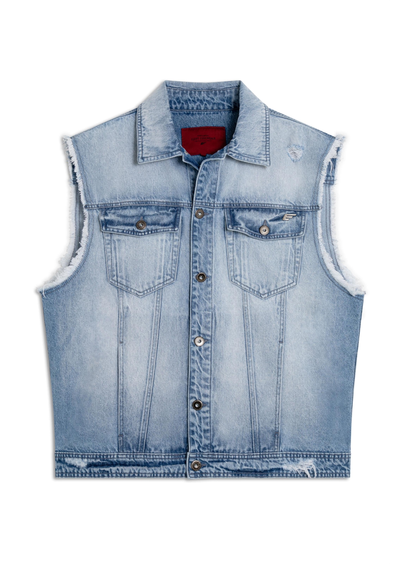 Colete Vintage Denim Ellus Lav. Claro